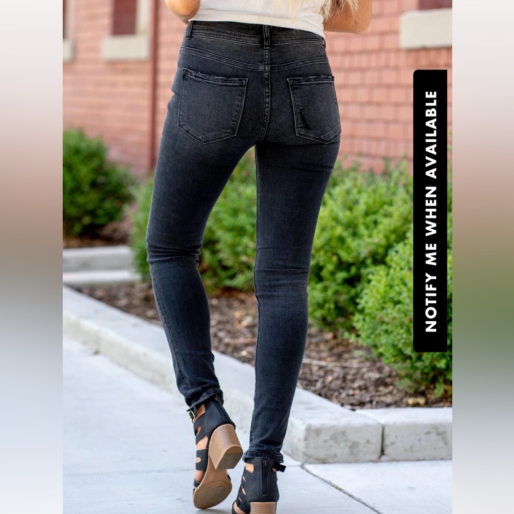 Flying Monkey Atomic High Rise Skinny Jeans Exposed Button Fly in Black size 29 - Picture 2 of 13